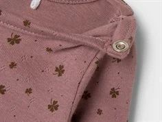 Name It twilight mauve kløver hulmønster body